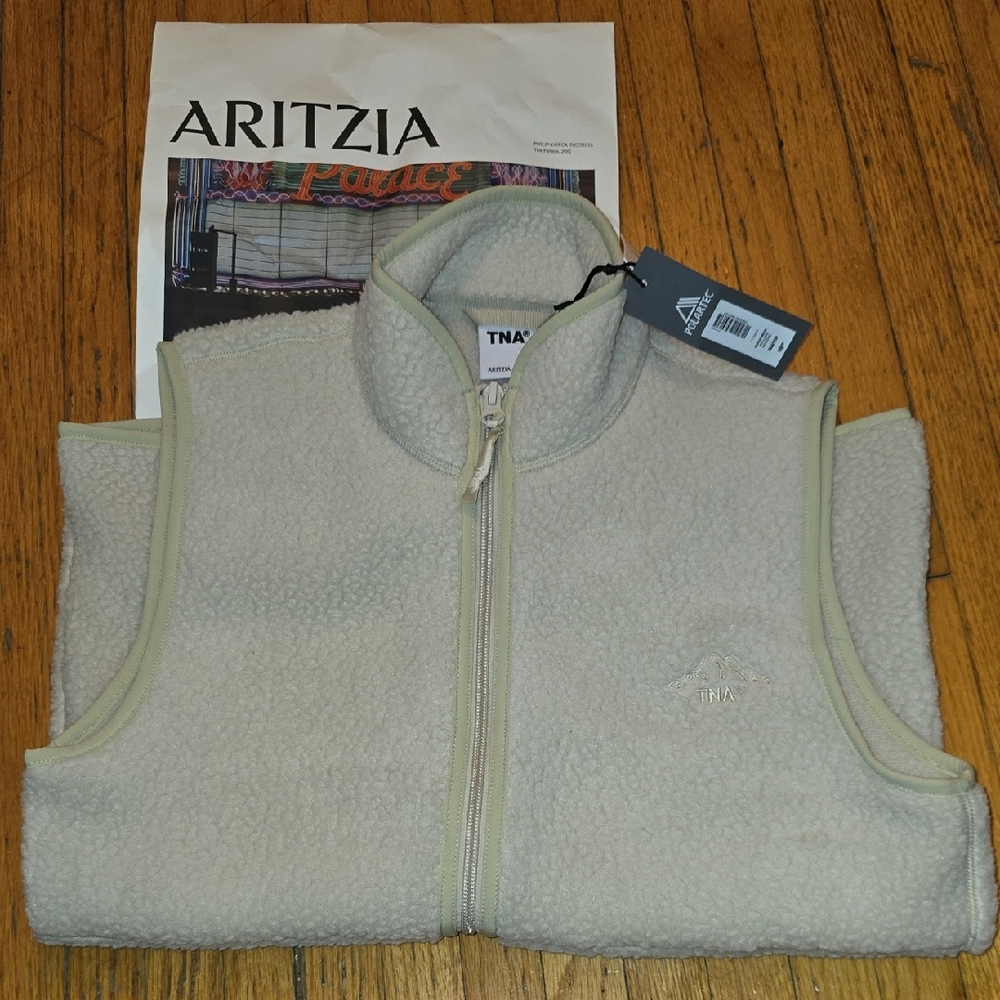 New TNA Mockneck Vest Polartec fleece